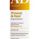 A+D Original Diaper Rash Ointment Prevents & Treats Diaper Rash, Moisturizing Skin Protectant with Vitamins A & D, Healing Skin Ointment for Dry and Cracked Skin 4oz