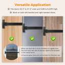 BEAMNOVA Vertical Rod 32 Inch Door Panic Bar Exit Device Commercial Door Push Bar Lock Set Gate Roller Strike Plate End Cap Emergency Accessories Metal Parts, Black