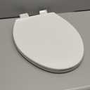 KOHLER 20111-0 Brevia, Slow Close Toilet Seat, Round Toilet Seat, Grip-Tight Bumpers Quick-Attach Hardware, White