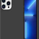 K TOMOTO Compatible with iPhone 13 Pro Max Case for Women, [Drop Protection] [Anti-Fingerprint] [Anti-Scratch] Shockproof Soft-Touch Silicone Phone Case for iPhone 13 Pro Max 6.7", Black