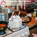 Baluue Stovetop Tea Kettle with Built-in Filter Mesh 6.88X6.29X4.92In Household Water Kettle for Brewing Tea Coffee Hot Beverages Ergonomic Handle Easy Pouring