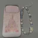 Casechics Compatible with iPhone Case,Cute Laser Glitter Bling Sparkly Castle Wristband Strap Bracelet Chain[Military Drop & Full Body Protection] Shockproof Cover Phone Case (iPhone 17 Pro,Pink)