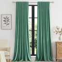 PRIMROSE Velvet Curtains 90 inch Long for Living Room,Set of 2 Panels Stone Grayish Blue Blackout Rod Pocket Back Tab Window Treatment Room Darkening Heavy Decorative Curtains Drapes for Bedroom (52"W x 90"L (Pack of 2), Stone Blue)