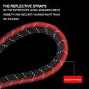 6 FT Red Strong Rope Dog Leash with Comfortable - Padded Handle Heavy Duty Loop Leash | Highly Reflective No Pull Pet Training Threads Leashs for Medium Large Dogs