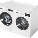 Washer Dryer Countertop,54''X27.6'' Wave Edge Wood Shelf Topper with Anti-Slip Patches,Laundry Room Washer and Dryer Laundries Hamper Counter Storage Organization (White)