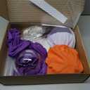 [Timer] Halloween Decoration Outdoor, 3 PCS 16.92 inch DIY Light Up Ghost Kit Crafts, Spooky LED Halloween Ghost Decor for Front Porch Yard Garden Home Table Indoor Party[Orange,Purple and Black]