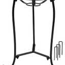 16" Tall Gazing Ball Stand for 10-12 inch Balls, Black Metal Gazing Globe Display Holder Stands for Outdoor Garden Clearance, 9" L x 9" W x 16" H