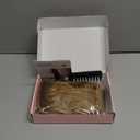 REECHO Curly Hair Extensions, 4PCS 16 inch Clip in Hair Extensions Lace Weft Short Curly Hair Extension Clip Ins Natural Hairpieces for Women, Light Brown with Honey Blonde Highlights