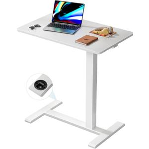 Overbed Bedside Table with Hidden Casters,Adjustable Hospital & Home Use Bed Table, Rolling Laptop Table, Mobile Standing Desk,Black