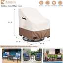 Patio Chair Covers Waterproof Outdoor Furniture Cover, All-Weather Protection Outdoor Lawn Patio Furniture Covers 4 Pack for 30" W x 33" D x 32" H, Beige