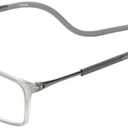 Calabria Unisex SP02 Snap Magnetic Reading Glasses – Pull Apart Glasses with Magnetic Bridge | Wrap Around Eyeglasses, Gray 3.0x