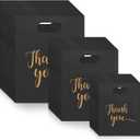 Thank You Bags for Business Small, Plastic Merchandise Bags Extra Thick Retail Shopping Bag with Handle 3 Sizes Thank You Reusable Bag for Merchandise Clothes Boutique Gift