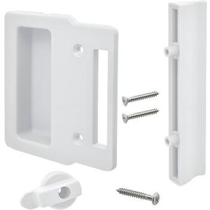 Sliding Screen Door Handle with Lock Fits Andersen Frenchwood, Narroline and Perma-Shield Series from 1982 to Present, Replacement Screen Door Pull for 2 and 3 Panel Gliding Doors (1PC, White Color)