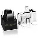 Refrigerator Starter Relay Set, 3 Pin 4.7 Ohm PTC Fridge Compressor Starter with 1/2HP Refrigerator Overload Protector Kit Universal Coolers Replacement Parts Accessories for Freezer Wine Cooler