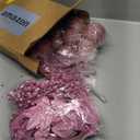 Christmas Tree Ornament Set Xmas Assorted Decorations Bulk Glitter Poinsettia Berry Picks Topper Star Sequin Tree Skirts for Home Wreaths Holiday Party Favors (Pink)