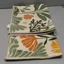 RoomTalks Colorful Floral Botanical 2x3 Small Area Rugs for Bathroom Kitchen Indoor Soft Aesthetic Entryway Rugs Washable, Modern Abstract Funky Boho Plants Cute Tropical Bathroom Rugs Non Slip (Green and Terracotta)