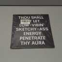 Dcvjiy Thou Shallnot Letlow-Vibin'Sketchy Assenergypenetratethy Aura Posters Positive Affirmation Quotes Wall Art Minimalist Black Line Prints For Office Home Bedroom Dorm Wall Decor  (8 X 8 inch)