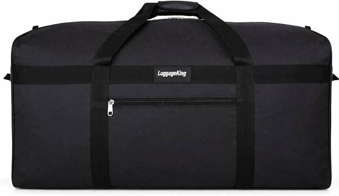 44-Inch Cargo Duffle Bag - Heavy Duty Hockey Bag for Versatile Storage - Gym, Hockey, Travel - Durable and Storageble Black Sports Bag, XL