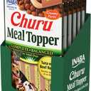 INABA Churu Meal Topper for Dogs, Complete & Balanced, Creamy, Lickable Pure Dog Food Toppers, 1.69 Ounce Tube, 18 Tubes (3 per Pack), Tuna with Beef Recipe