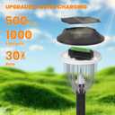 AOSEA Bright 10 Pack Solar Lights Outdoor Waterproof IP65,LED Sola Pathway Lights for Outside,Landscape Path Lighting,Garden Decor for Yard,Patio,Landscape,Walkway,Sidewalk,Driveway,Lawn (Cold White)