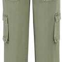 Roxy Girls' Precious Wide Leg Twill Cargo Pants, Relaxed Fit Size L
