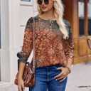 Zeagoo Long Sleeve Shirts for Women Henley T Shirts Loose Fit Tunics Dressy Casual Work Blouses Fall Fashion Tops (L)