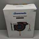 DEWENWILS Extension Cord Reel with Twist-lock Stopper, Power Retractable Cord Reel, Lightweight and Portable, Brighter Triple Tap Outlet, for Home Maintenance, Garages, Workshops, Orange