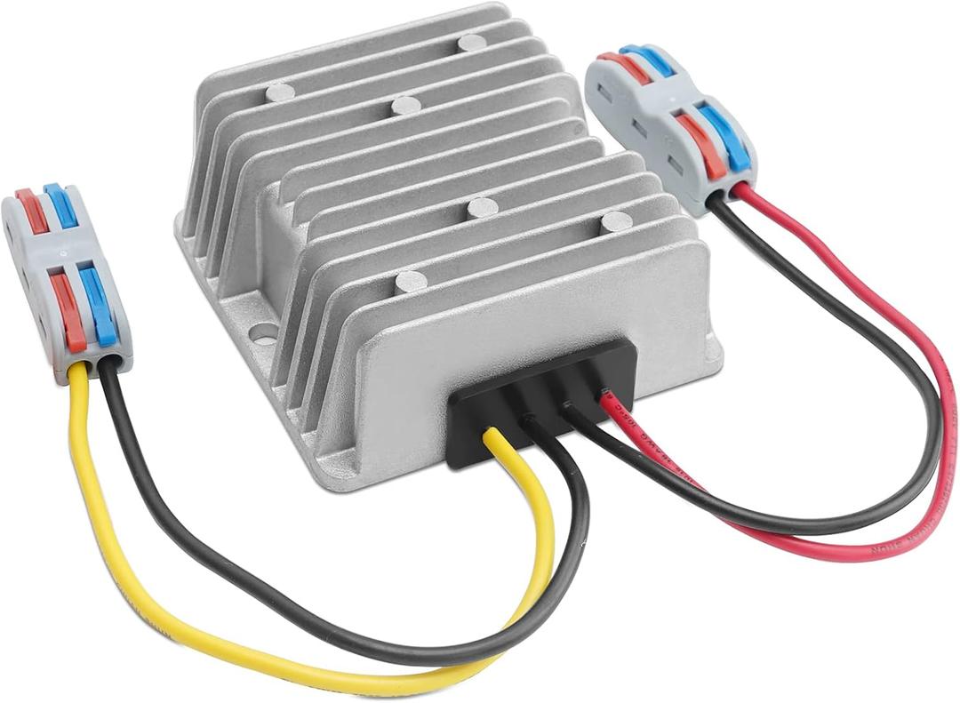 DC 36V/48V Step Down to 12V 20A 240W DC DC Converter Regulator Power Supply Module Buck Transformer, Waterproof Voltage Reducer for Golf Cart, forklifts Car
