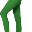 Women's 80 Denier Semi Opaque Tights High Waist Soft Solid Color Footed Pantyhose (Green, S)