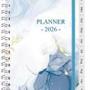 2026 Pocket Planner/Calendar - January 2026 - December 2026, A6 Weekly & Monthly Organizer Notebook & Journal to Track Goals, Easy to Organize Your Daily Life, 3.75" x 6.75", Blue