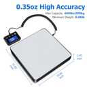 KUAIVO Shipping Scale, 440lb/0.35oz High Accurate Digital Postal Scale with Hold/Tare Function, Shipping Scale for Small Business, Packages, Luggage, Home Use, Battery & Charging Cable Include
