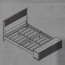 LINSY Full Size Wood Platform Bed Frame with Ergonomic Headboard, Bed Frame Full with Storage Shelf, Noise-Free, No Box Spring Needed - Beige