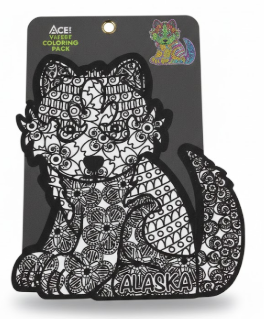 Ace USA Velvet Coloring Page Ages 3+ Set of 3 Pack