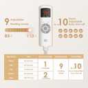 EHEYCIGA Electric Heated Blanket Throw Faux Fur, 10 Hours Auto Shut Off 9 Heating Levels Heating Blanket Throw, Soft Warm Heated Blanket Fast Heating, Faux Fur & Sherpa (Grey)