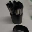 BS-MALL Makeup Brush Set 18 Pcs Premium Synthetic Foundation Powder Concealers Eye shadows Blush Makeup Brushes with black case (C-Black）