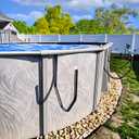 5 Pack Solar Cover Holder, Pool Storage Hooks Keep Solar Cover/Blankets Off The Ground, Strong & Stable Solar Cover Hooks with Bearing Up to 60 Lbs, U-shaped iron Tube Set Fits Steel-Wall Pools(Black)