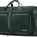 Gonex Large Foldable Travel Duffle Bag with Shoes Compartment, Packable Lightweight Water Repellent Duffel Bag for Camping Gym Weekender Bag