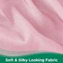 Biscaynebay Wrap Around Bed Skirts for Queen Beds 15" Drop, Pink Adjustable Elastic Dust Ruffles Easy Fit Wrinkle & Fade Resistant Silky Luxurious Fabric Machine Washable
