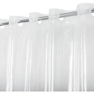 No Hook PEVA Shower Curtain or Liner - 8G Heavy Duty Clear Bathroom Shower Curtain No Hooks Required, Waterproof Plastic & PVC Free, Standard Size 71 x 74, Clear