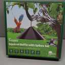 2-in-1 Squirrel Baffle for Bird Feeder Pole Shepherds Hooks with 40" Spikes Set, 19" Dia Raccoon Buster Cone, Bird House Guard for Outdoors Stand Mount & Hanging,Rust Chew Proof Heavy Duty ABS (Black)