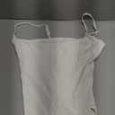 SUUKSESS Women Sexy Square Neck Thong Bodysuit Backless Sleeveless Cami Body Suit Top (White, XS)