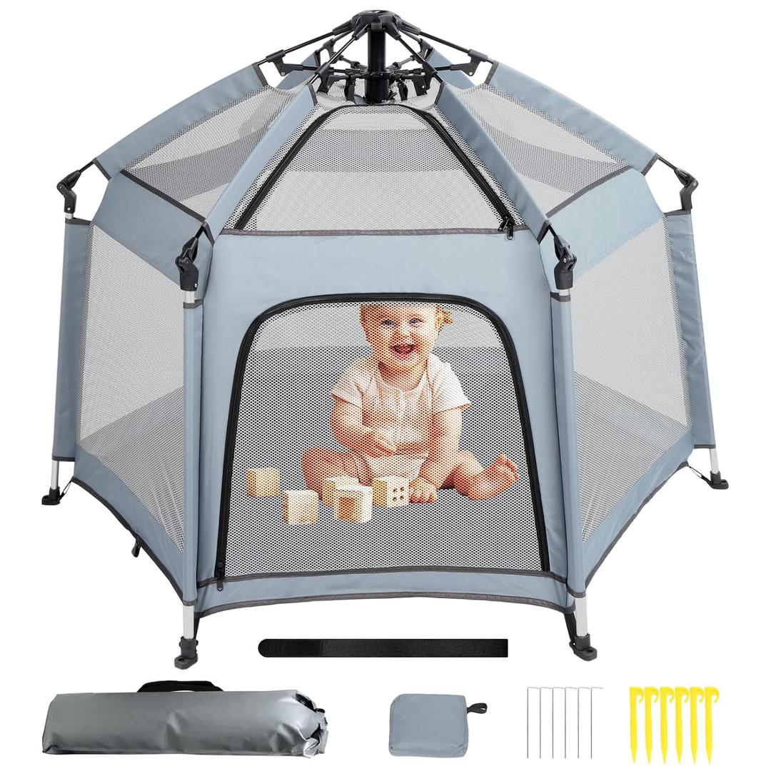 Stebovol Foldable Outdoor Playpen, Portable Playpen, Play Tents & Tunnels
