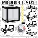 Novabright 6 Sets Music Party Decoration Boxes with Light Strings Large 11.8 Inch Music Note Lantern Boxes for Musical Themed Party Wedding Birthday Home DIY Decorations