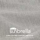 Unimatta Sunbrella Round Corner Seat Cushions, 17" x 16" x 2", Set of 4, Indoor Outdoor Water Repellent Universal Chair Pads with Ties for Patio Furniture, Garden Dining Chairs, Specrtum Pebble