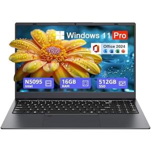 UOWAMOU 17.3-inch Windows 11 Laptop, 8GB RAM, 512GB SSD, FHD IPS Display Laptop Computer, Intel N5095 Quad Core, 2.4/5G WiFi, BT4.2 Backlit and Fingerprint, Lightweight and Portable