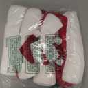 4PCS Christmas Chair Covers, Stretch Removable Washable Santa Claus Hat Dining Room Chair Slipcover - Red Xmas Chair Seat Protector Cover for Home,Ceremony, Banquet Indoor Decorations