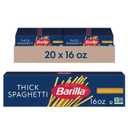 Barilla Thick Spaghetti Pasta, Non-GMO Kosher Pasta, 16oz. (20PK) (EXP 12/01/28)