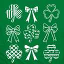 St Patricks Day Shirt Women Irish Bow T-Shirts Lucky Shamrock Tee Tops (Green, XL)