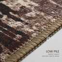Entrance Rugs Indoor 2x3 Brown Entry Rug Washable Abstract Coffee Small Area Rug Non-Slip Low Pile Throw Rugs for Entryway, Kitchen Floor, Front Door Indoor Door Mat, Bathroom, Bedroom Bedside