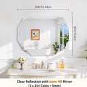 GLASHOM Frameless Bathroom Mirror, 30x36 inch Vanity Mirror Beveled Edge Wall Mounted, Modern Frameless Mirror for Bathroom, Living Room, Entryway Mirror Horizontal or Vertical